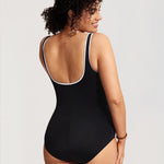 Women's Zipper One Piece Swimsuit Black