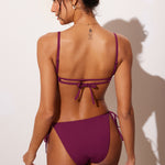 Women's One Piece Strappy Backless Swimsuit Fuchsia