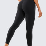 Women's Double Waistseam Leggings 25" Red Merlot