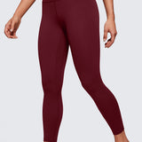 Women's Double Waistseam Leggings 25" Red Merlot