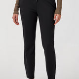 Women's Stretch Drawstring 7/8 Pants with Pockets 27'' Black