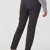 Women's Stretch Drawstring 7/8 Pants with Pockets 27'' Coffee Brown