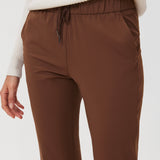 Women's Stretch Drawstring 7/8 Pants with Pockets 27'' Black