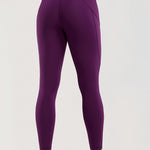 CRZ YOGA Women's Sleek Pocket Leggings 25” Plum Magenta