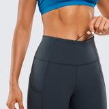 CRZ YOGA Women's Sleek Pocket Leggings 25” Melanite