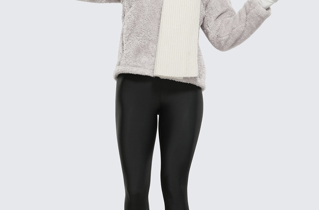 CRZ YOGA Women's Fleece Lined Leggings 25" Olive Green