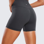 Women's Sleek Basic Biker Shorts 4" Mysterious Grey