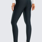 CRZ YOGA Women's Fleece Lined Leggings with Pockets 25'' Melanite