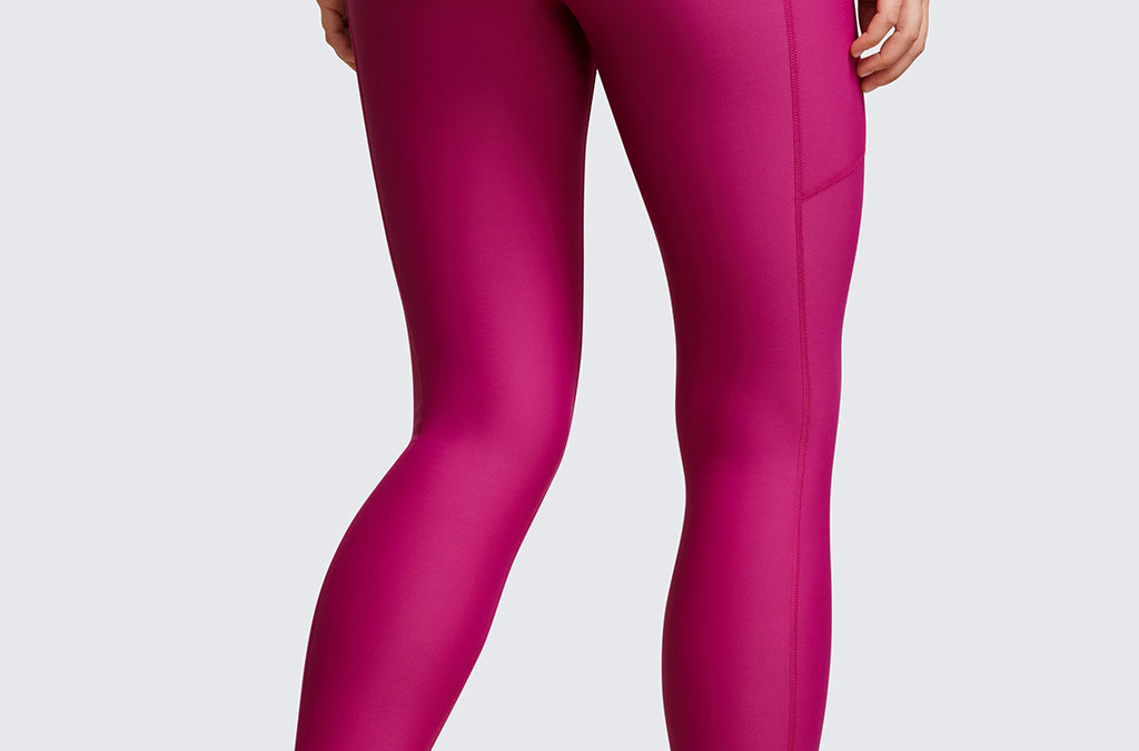 CRZ YOGA Women's Fleece Lined Leggings with Pockets 25'' Milky White