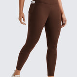 CRZ YOGA Women's Yoga Leggings 25" with Pockets Lava Brown
