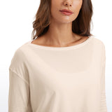 Women's Pima Cotton Boat Neck Long Sleeve Shirts Dark Red 2