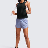 Women's Pima Cotton Cropped Tank Top Graphite Green