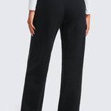 CRZ YOGA Women's Cotton Fleece Lined Sweatpants 30" Dark Red 2