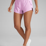 CRZ YOGA Women's Running Feathery-Fit Soft Spilt Quick Dry Lined Shorts Vita Pink