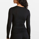 SOULVOR Long Sleeve Crew Neck T-Shirt Black