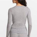 SOULVOR Long Sleeve Crew Neck T-Shirt Moon Heather Grey