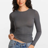 SOULVOR Long Sleeve Crew Neck T-Shirt Twilight Gray