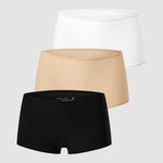 Women's Stretchy Mid Waist Boy Shorts 3 Pack Basic 3 (3pack)