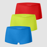 Women's Stretchy Mid Waist Boy Shorts 3 Pack Chic 3 (3pack)