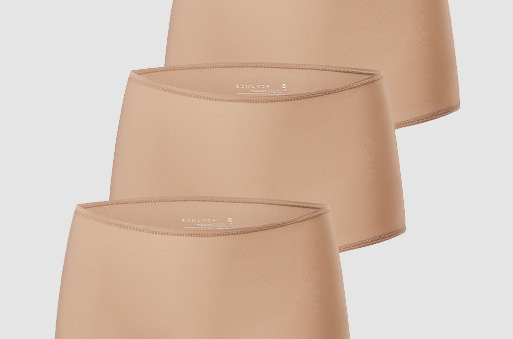 Women's Stretchy Mid Waist Boy Shorts 3 Pack Natural (3pack)
