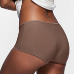 Women's Stretchy Mid Waist Boy Shorts 3 Pack Brown Purple (3pack)