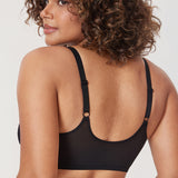 Women's Vintage Lace Front Closure Bra Black