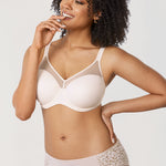 Women's Natural Shape T-shirt Bra Rose White