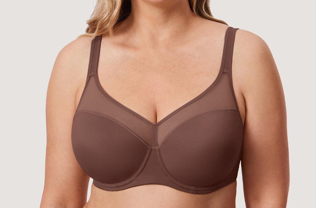 Women's Natural Shape T-shirt Bra Brown Violet