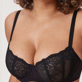 Women's Vintage Lace Balconette Bra White