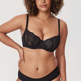 Women's Vintage Lace Balconette Bra White