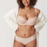 Women's Vintage Lace Balconette Bra White