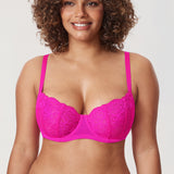 Women's Vintage Lace Balconette Bra White