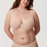 Women's Underwire Mesh Bra Beige
