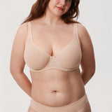 Women's Underwire Mesh Bra Beige