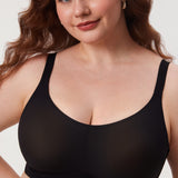 Women's Mesh Monowire Full Coverage Bra - Underwire & Unlined Black