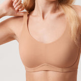 Women's Mesh Monowire Full Coverage Bra - Underwire & Unlined Barely Buff
