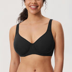 Women's Everyday Full Coverage Underwire Bra Black @model_info:E1