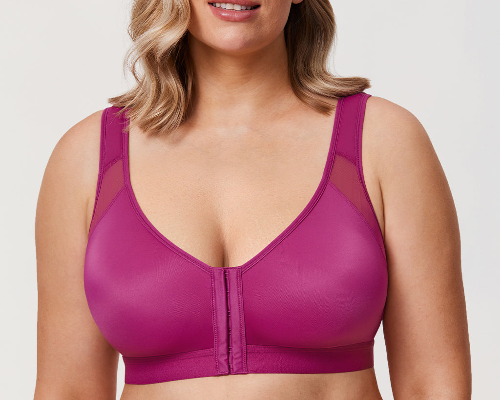 Women's Soft X-shaped Back Posture Bra Magenta Purple