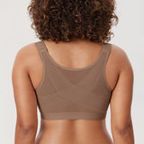 Women's Lightly Padded Posture Bra Brown Purple