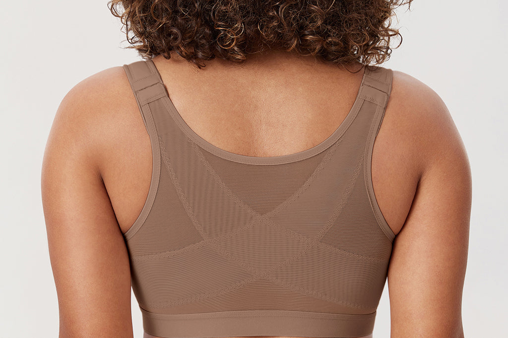 Women's Lightly Padded Posture Bra Brown Purple