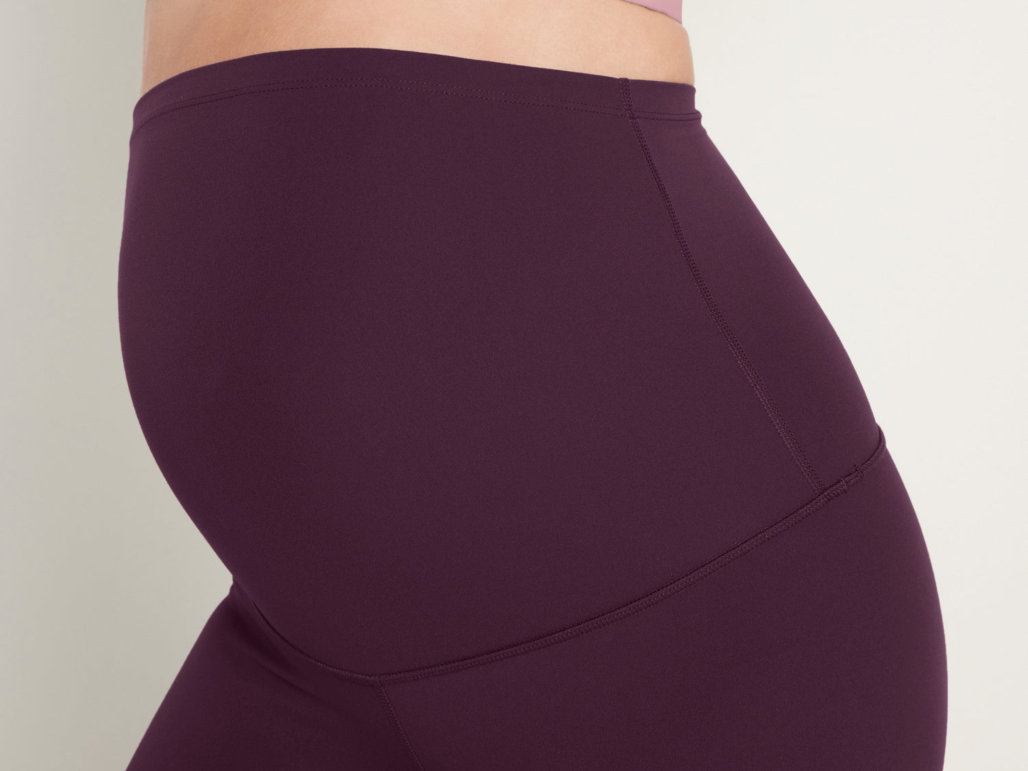 Women's Super High Waist Maternity Leggings 25" Plum Magenta
