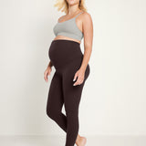 Women's Super High Waist Maternity Leggings 25" Black Classic
