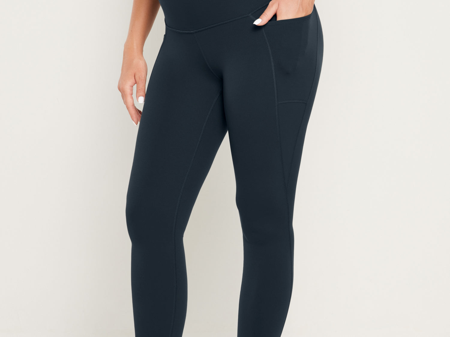 Women's Maternity Leggings with Pockets 25" True Navy